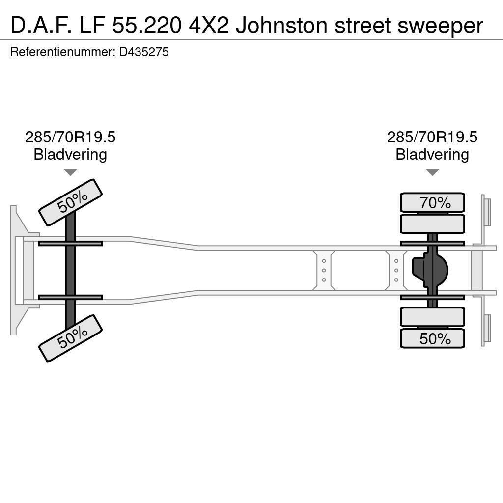 DAF LF 55.220 4X2 Johnston street sweeper Pašizgāzējs