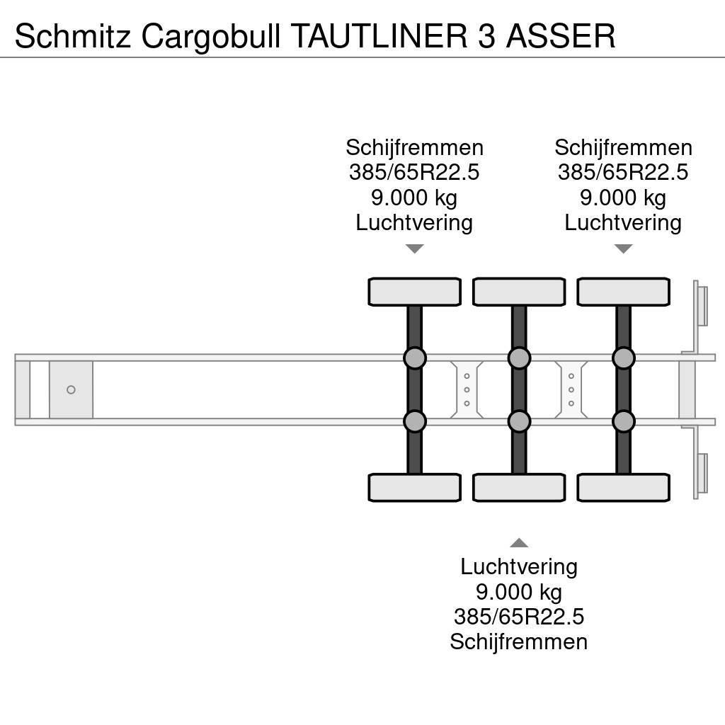 Schmitz Cargobull TAUTLINER 3 ASSER Tents puspiekabes