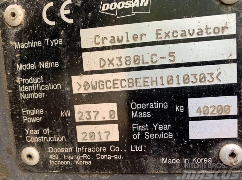 Doosan DX 380 LC-5 Kāpurķēžu ekskavatori