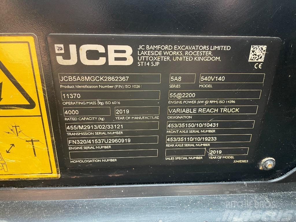 JCB 540V140 Teleskopiskie manipulatori