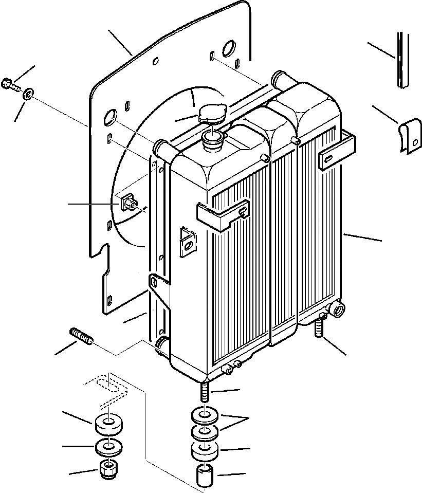 Komatsu - radiator - 312607149 Dzinēji