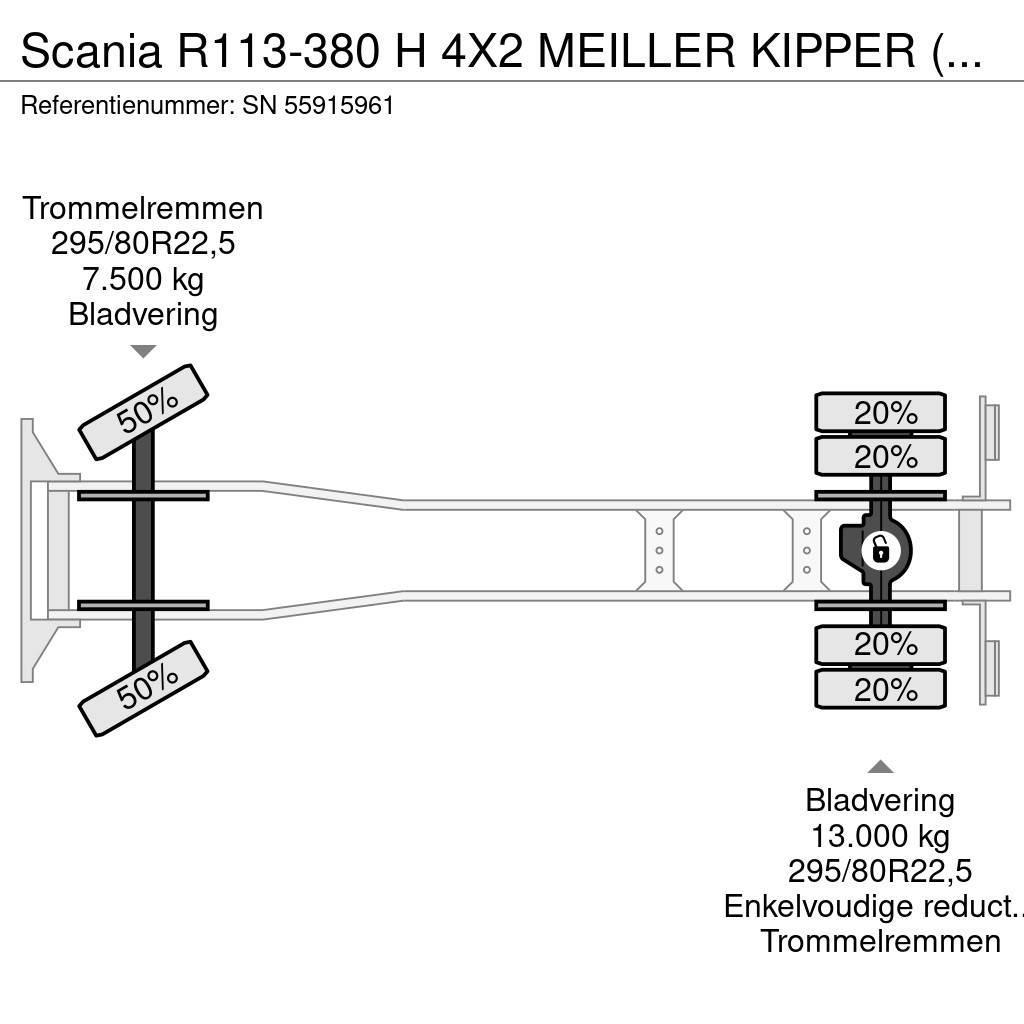 Scania R113-380 H 4X2 MEILLER KIPPER (FULL STEEL SUSPENSI Pašizgāzējs