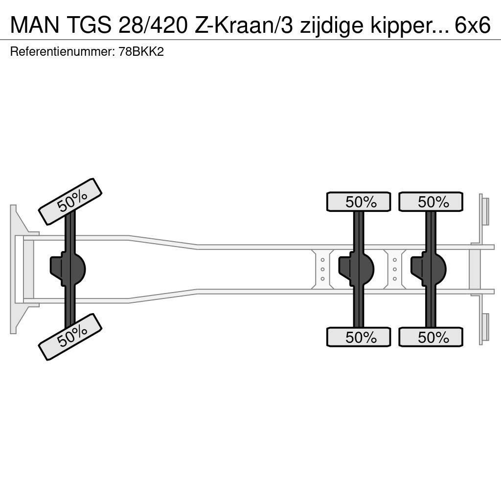 MAN TGS 28/420 Z-Kraan/3 zijdige kipper 6x6!!2018!!ZER Pašizgāzējs