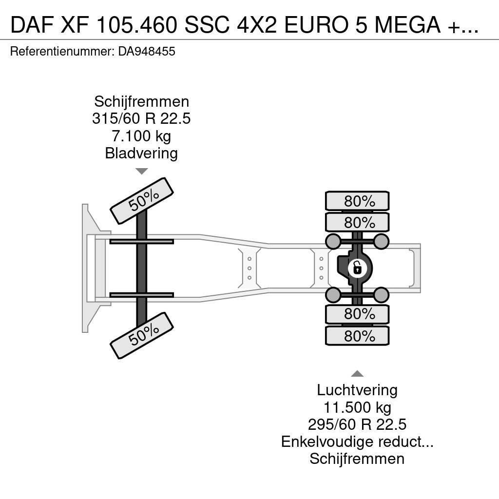 DAF XF 105.460 SSC 4X2 EURO 5 MEGA + RETARDER Vilcēji