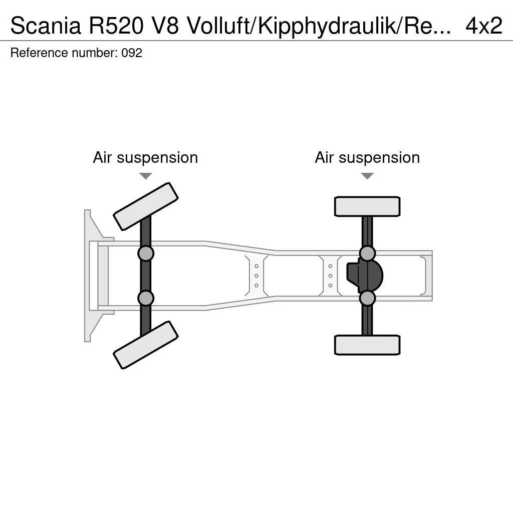Scania R520 V8 Volluft/Kipphydraulik/Retarder/Standklima Vilcēji