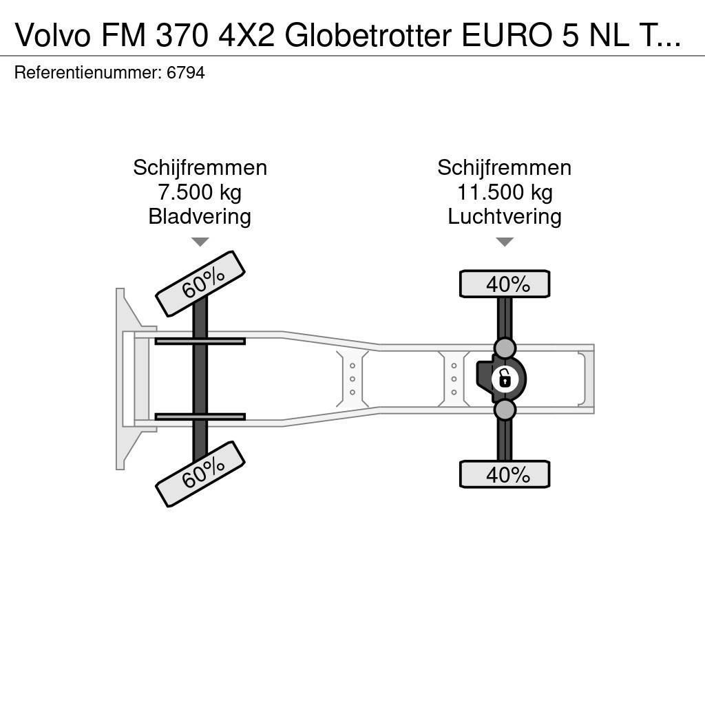 Volvo FM 370 4X2 Globetrotter EURO 5 NL Truck APK 09/202 Vilcēji
