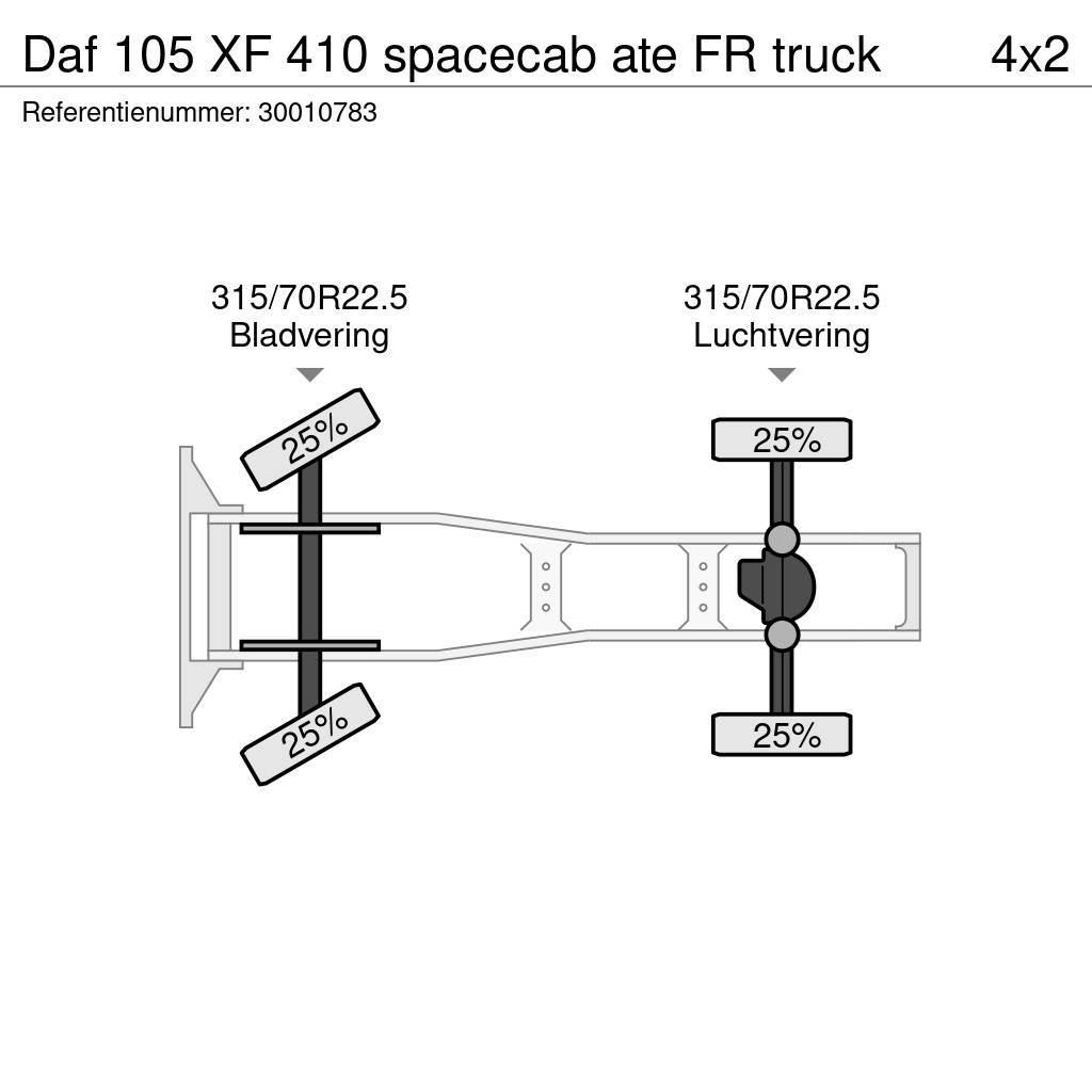 DAF 105 XF 410 spacecab ate FR truck Vilcēji