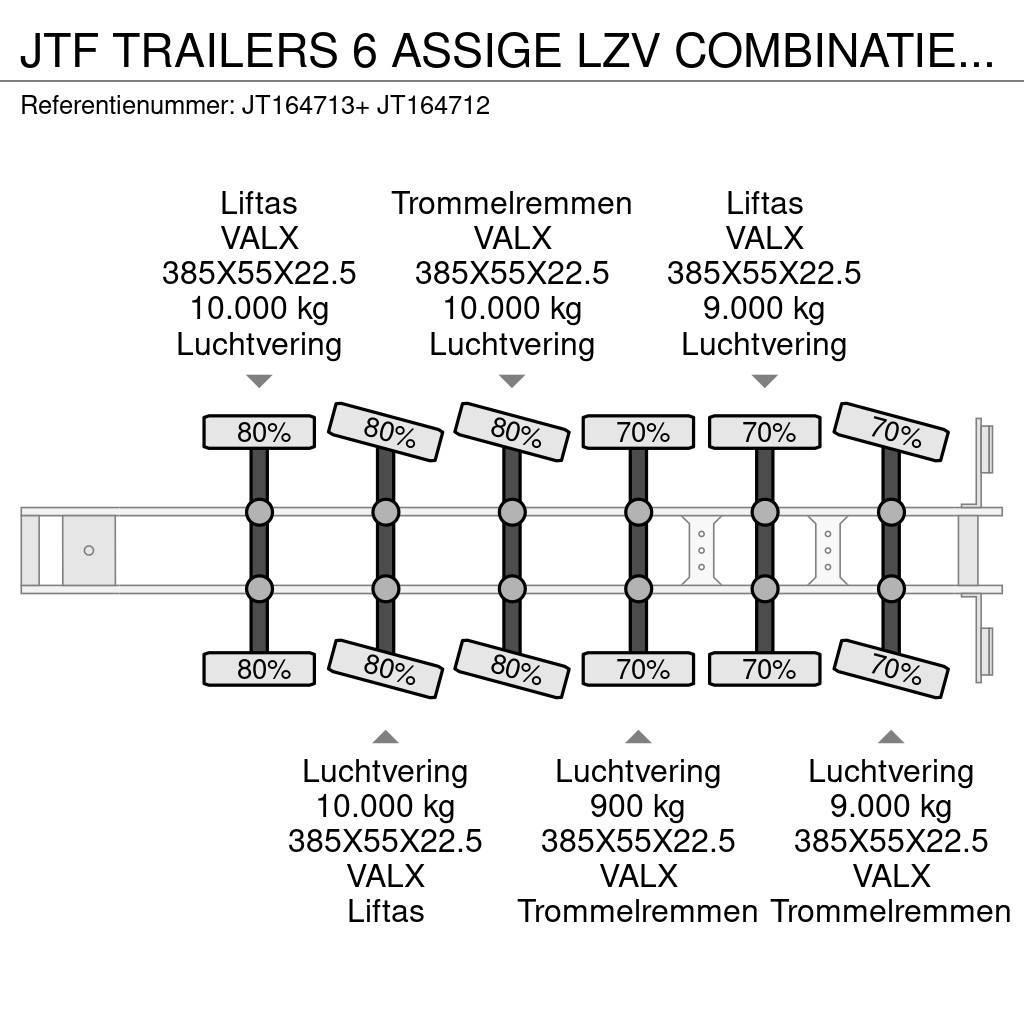  JTF TRAILERS 6 ASSIGE LZV COMBINATIE MET ON-22-XN Konteinertreileri