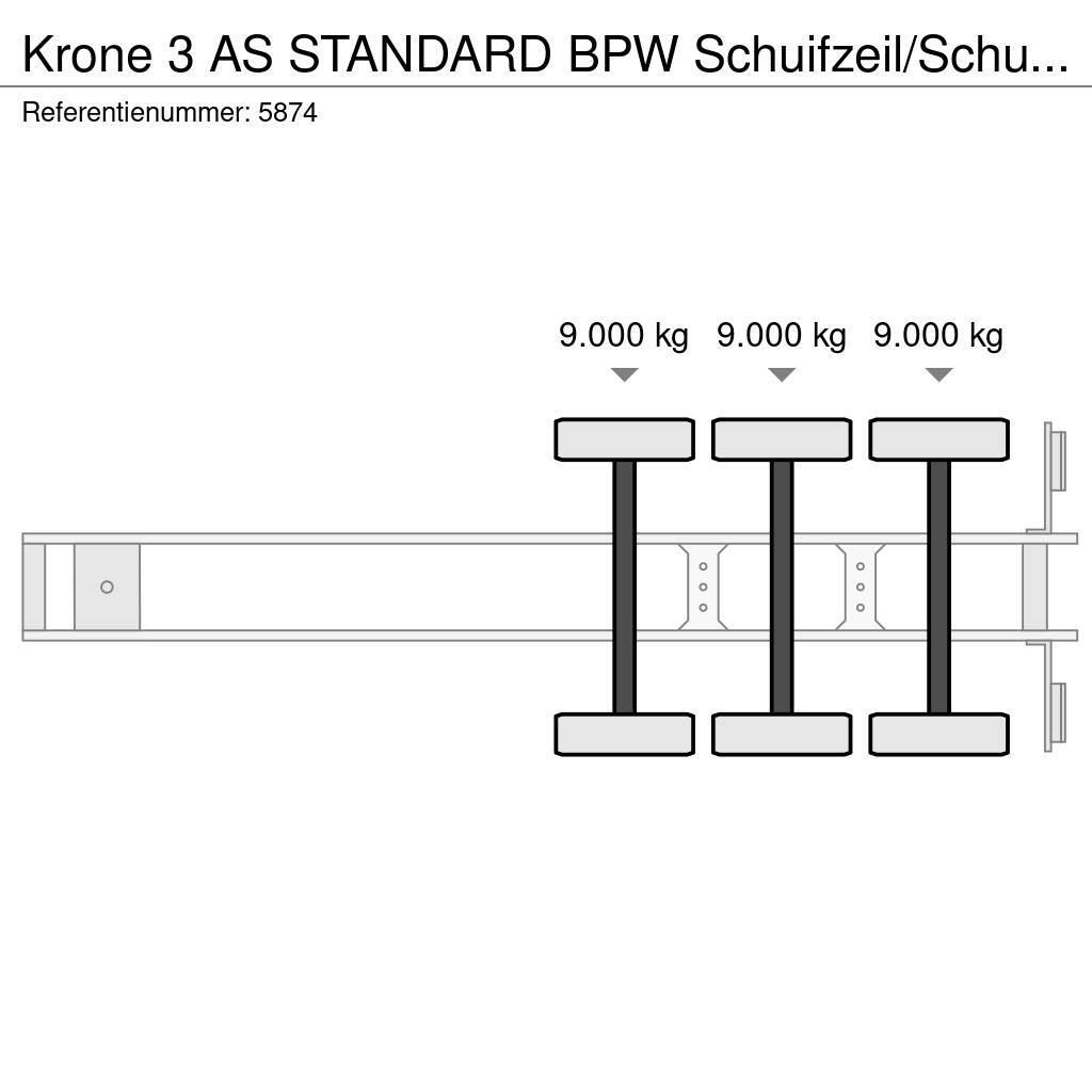 Krone 3 AS STANDARD BPW Schuifzeil/Schuifdak Tents puspiekabes