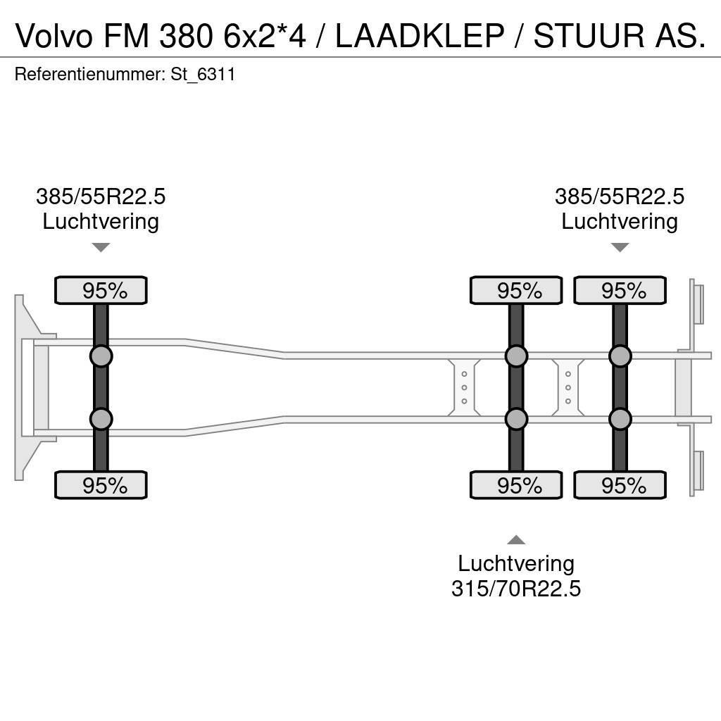 Volvo FM 380 6x2*4 / LAADKLEP / STUUR AS. Furgons