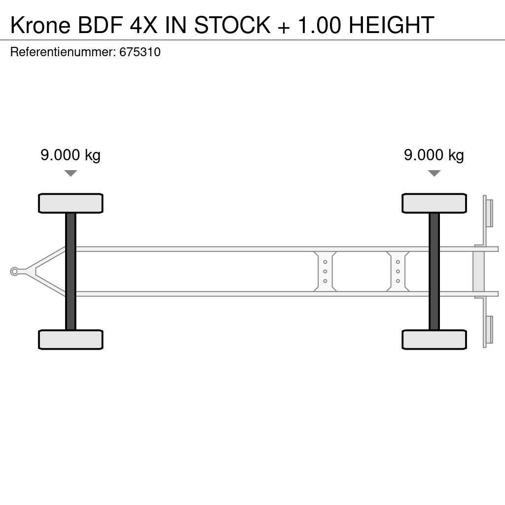 Krone BDF 4X IN STOCK + 1.00 HEIGHT Nomontējamie treileri
