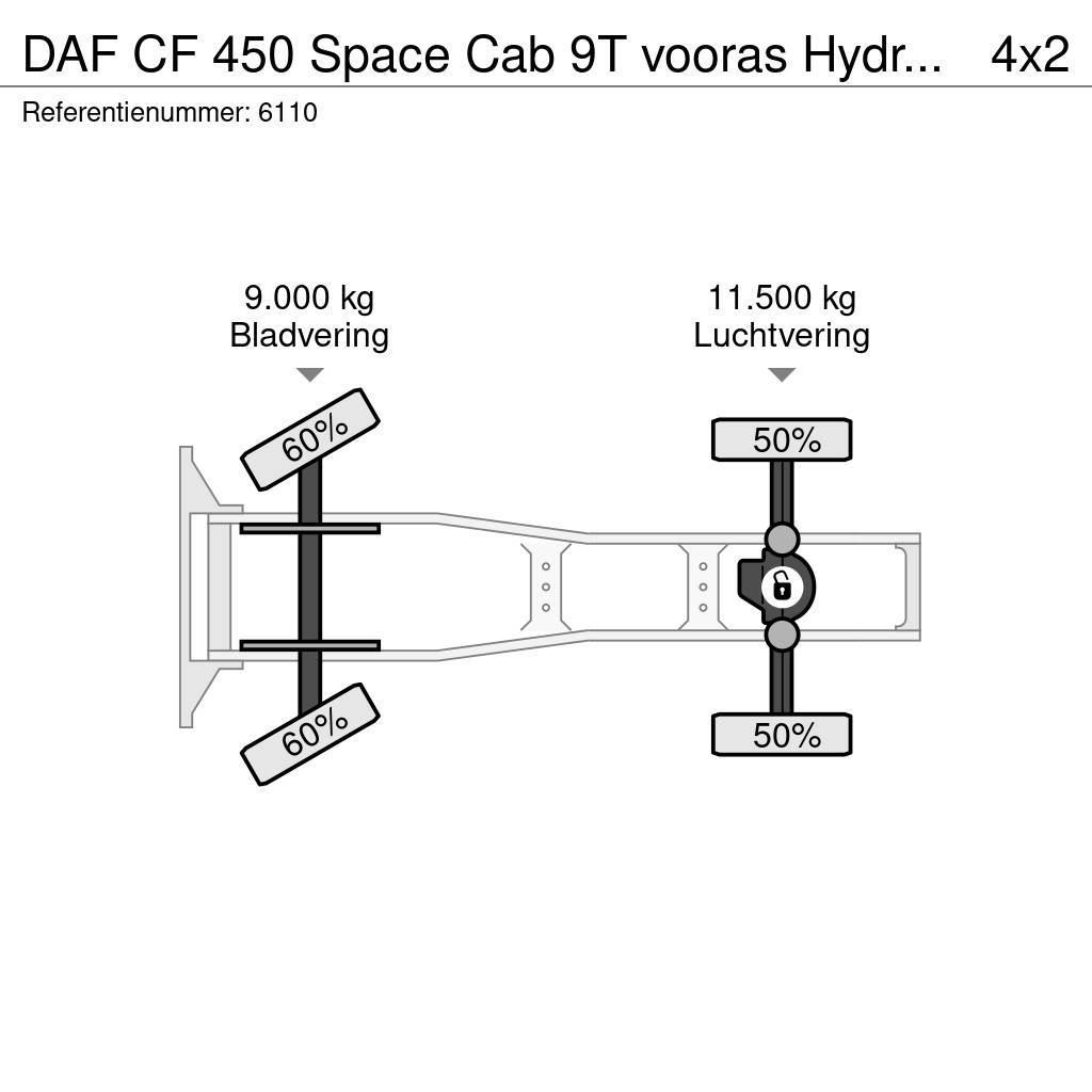 DAF CF 450 Space Cab 9T vooras Hydraulic NL Truck Vilcēji