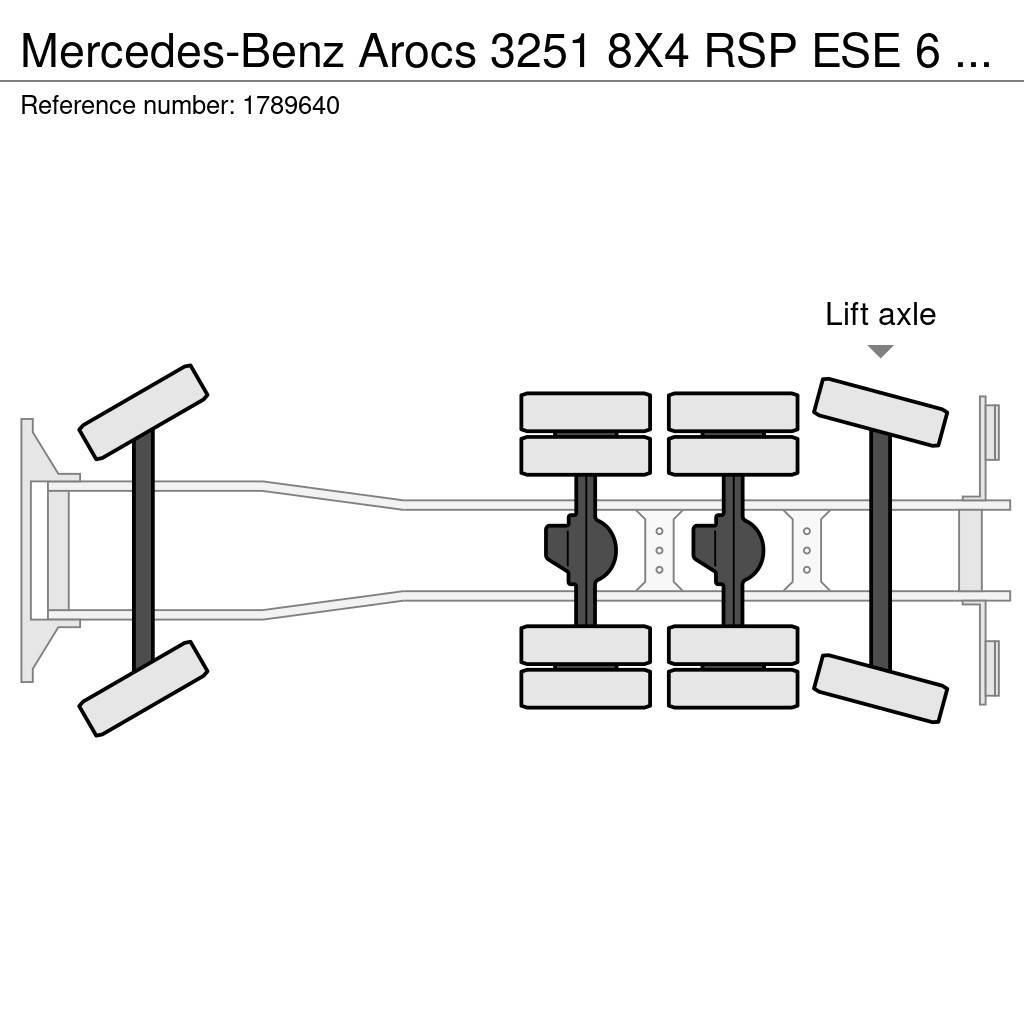 Mercedes-Benz Arocs 3251 8X4 RSP ESE 6 RD 8000 SAUGBAGGER/SUCTIO Kombinētās vakumsūkņa mašīnas