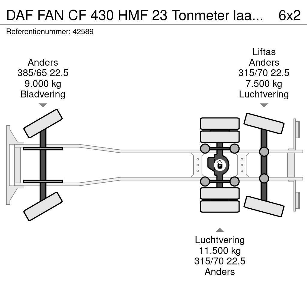 DAF FAN CF 430 HMF 23 Tonmeter laadkraan Treileri ar āķi