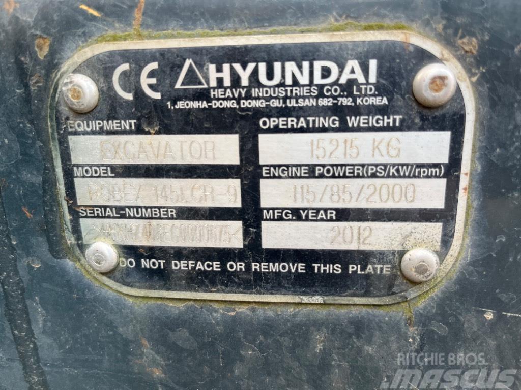 Hyundai Robex 145 LCR-9 Kāpurķēžu ekskavatori