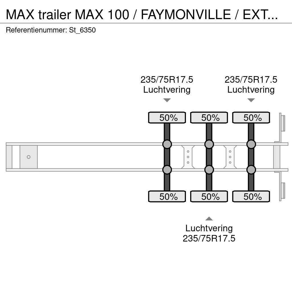 MAX Trailer MAX 100 / FAYMONVILLE / EXTENDABLE / Zemie treileri