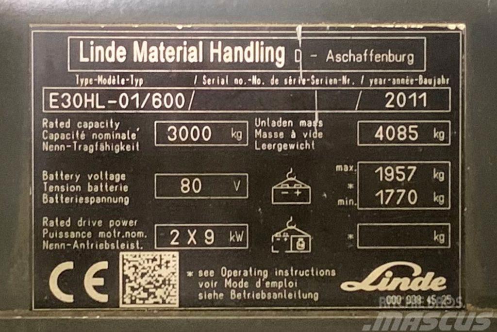 Linde E30HL-01/600 Elektriskie iekrāvēji