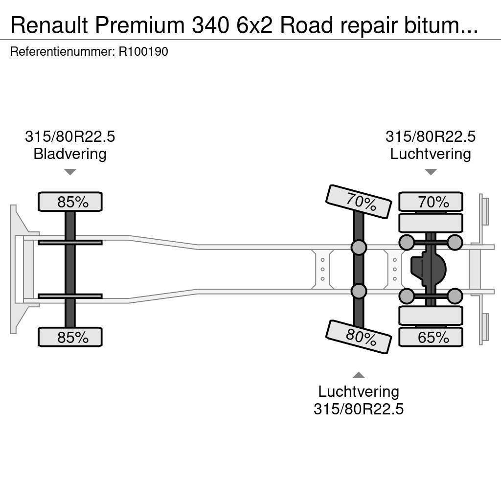 Renault Premium 340 6x2 Road repair bitumen tank 6 m3 / ti Pašizgāzējs