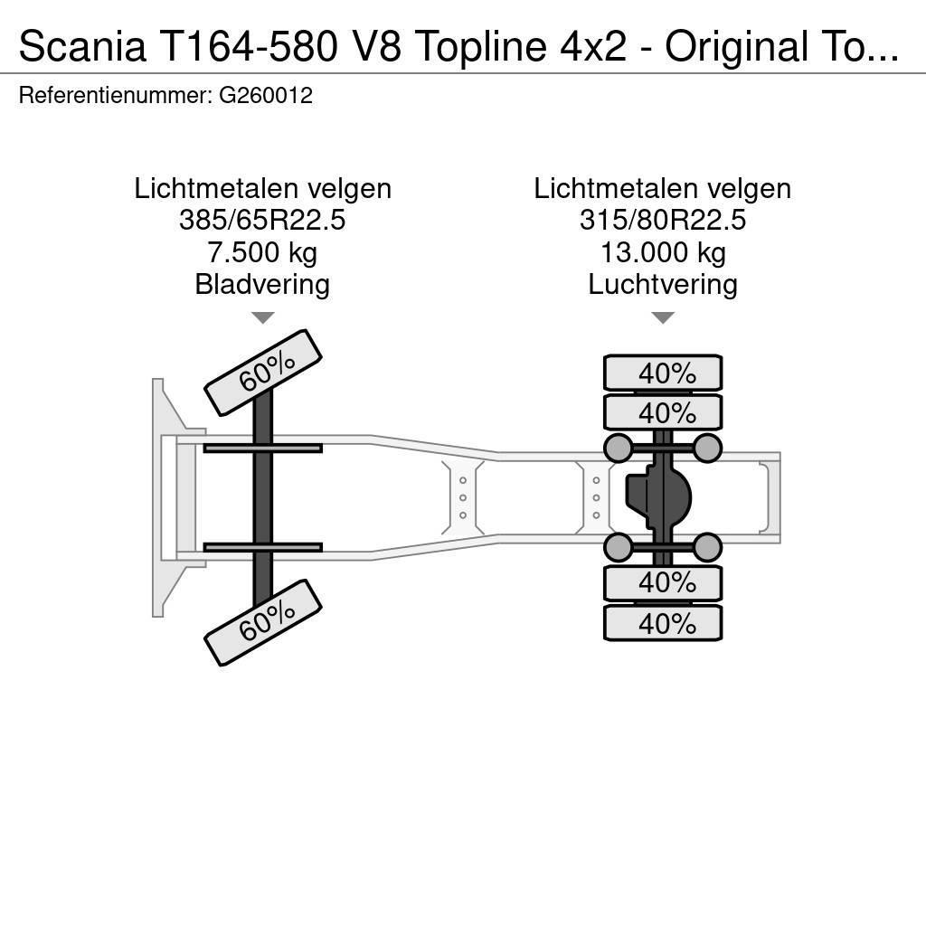 Scania T164-580 V8 Topline 4x2 - Original Torpedo/Hauber Vilcēji