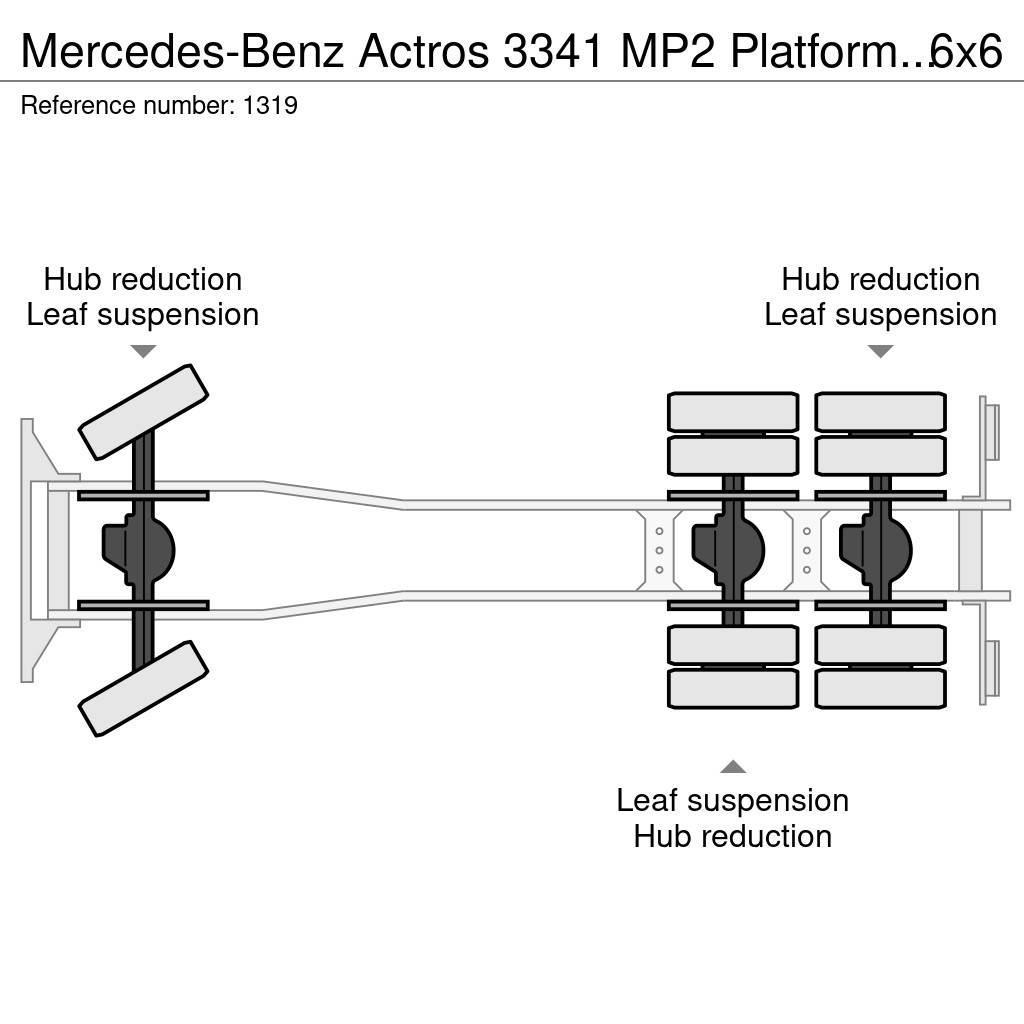 Mercedes-Benz Actros 3341 MP2 Platform Twistlocks for 20ft Conta Platformas/izkraušana no sāniem
