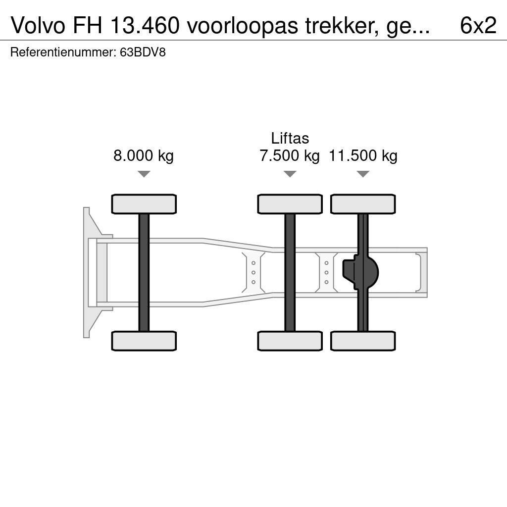 Volvo FH 13.460 voorloopas trekker, gestuurd met globetr Vilcēji