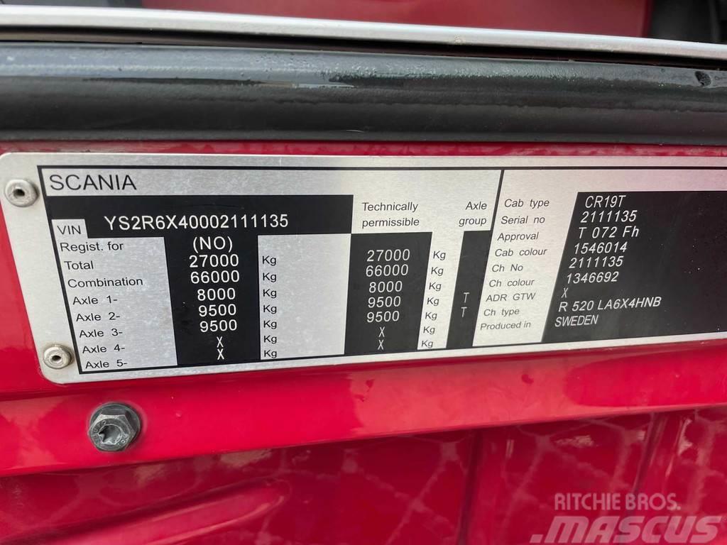 Scania R520 6x4 EURO6 + RETARDER Vilcēji