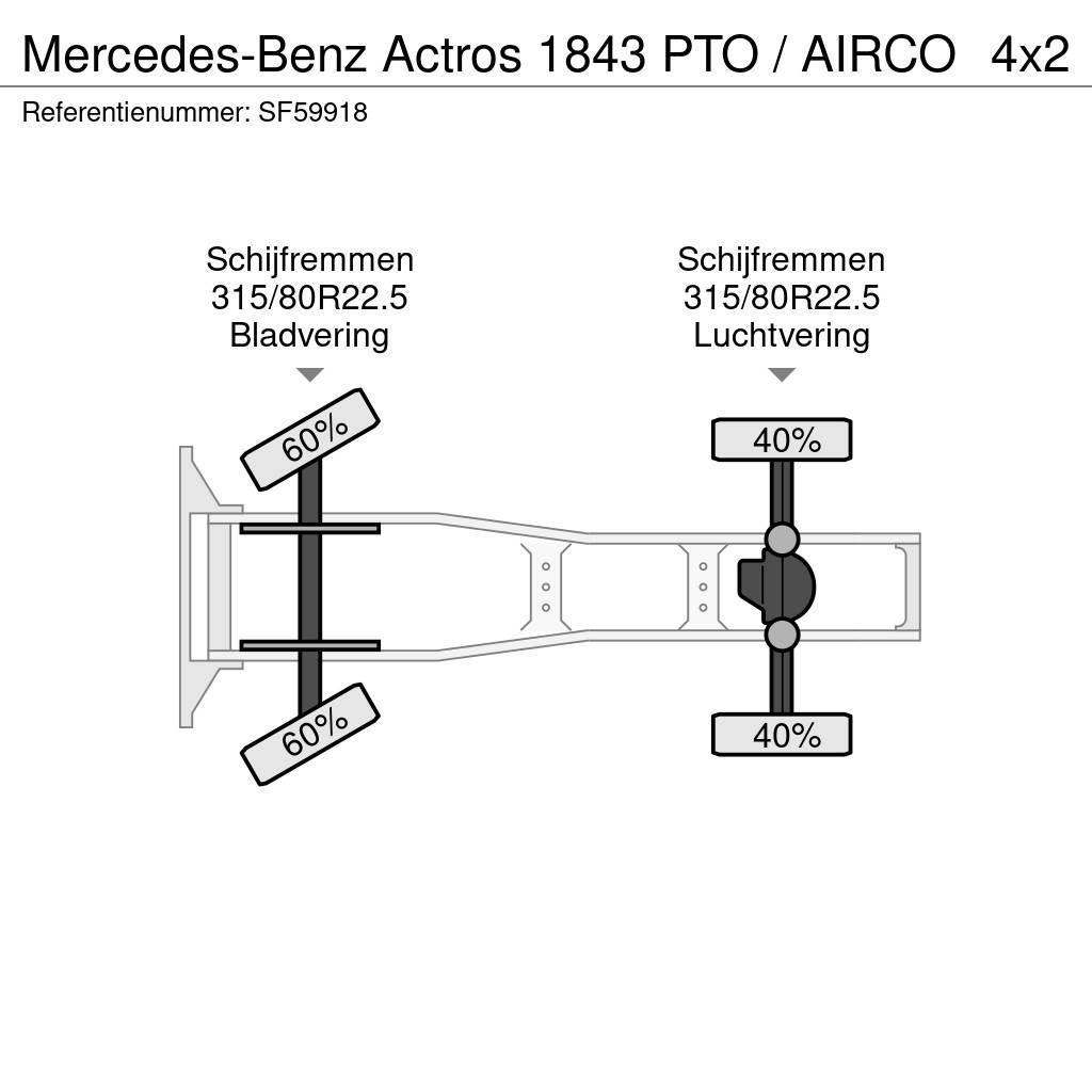 Mercedes-Benz Actros 1843 PTO / AIRCO Vilcēji
