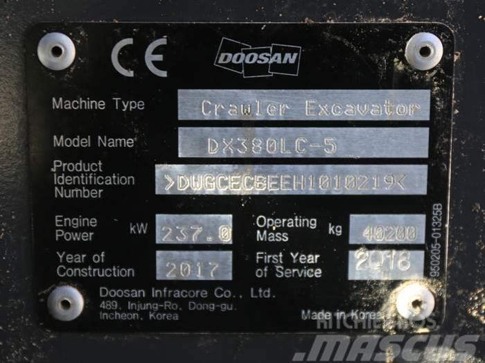Doosan DX380LC-5 Kāpurķēžu ekskavatori