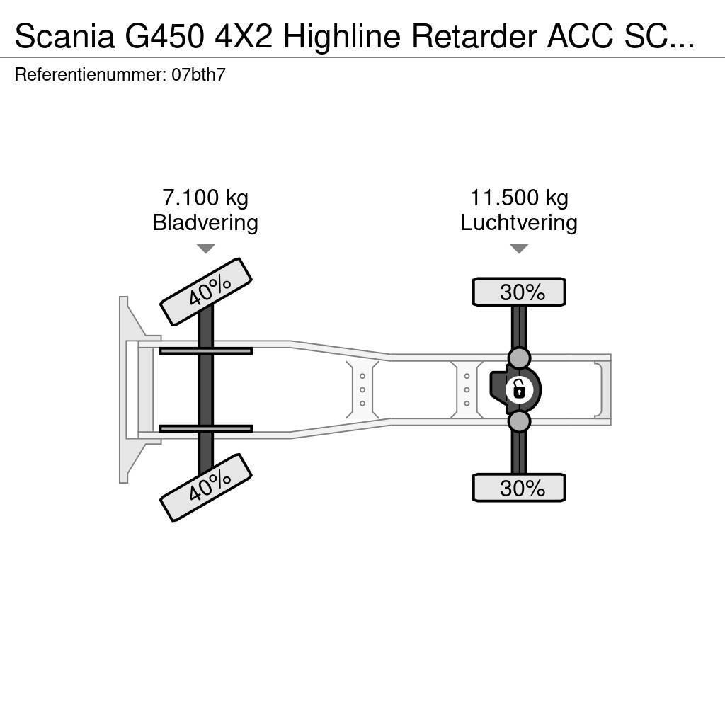 Scania G450 4X2 Highline Retarder ACC SCR-Only 777.400KM Vilcēji