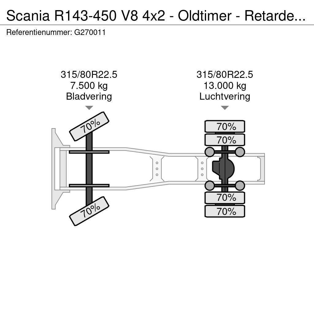 Scania R143-450 V8 4x2 - Oldtimer - Retarder - PTO/Hydrau Vilcēji
