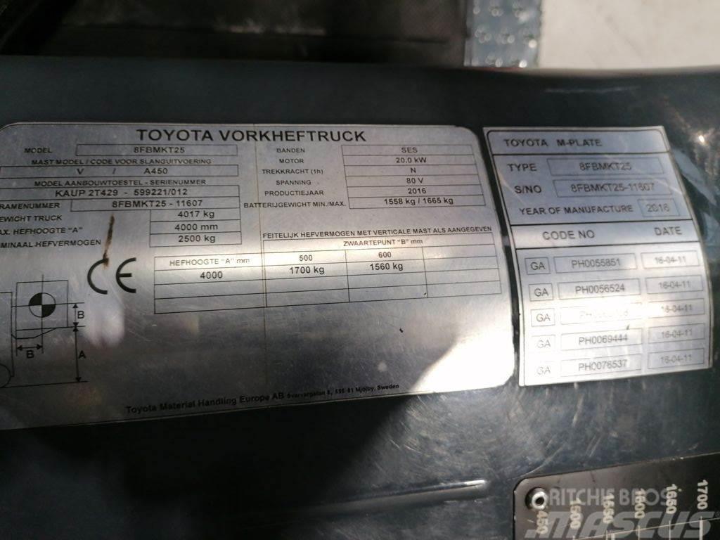 Toyota 8FBMKT25 Elektriskie iekrāvēji