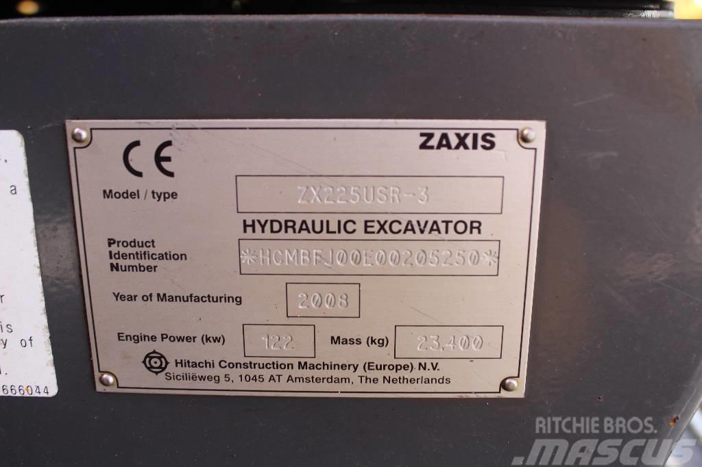 Hitachi ZX 225 USR LC-3 / Pyörittäjä, Kauha, Rasvari, YM! Kāpurķēžu ekskavatori