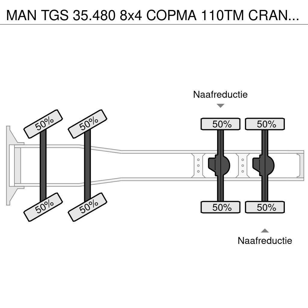 MAN TGS 35.480 8x4 COPMA 110TM CRANE/GRUE/Fly-Jib/LIER Vilcēji