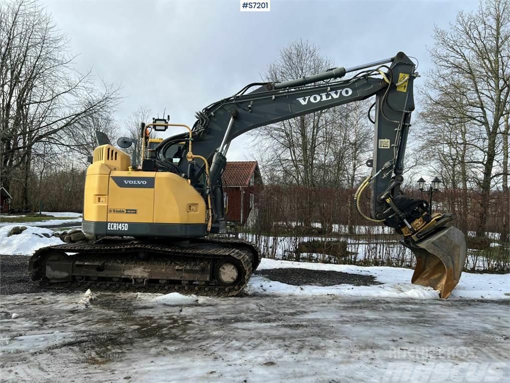 Volvo ECR145 D Excavator with Engcon tiltrotator and gri Kāpurķēžu ekskavatori