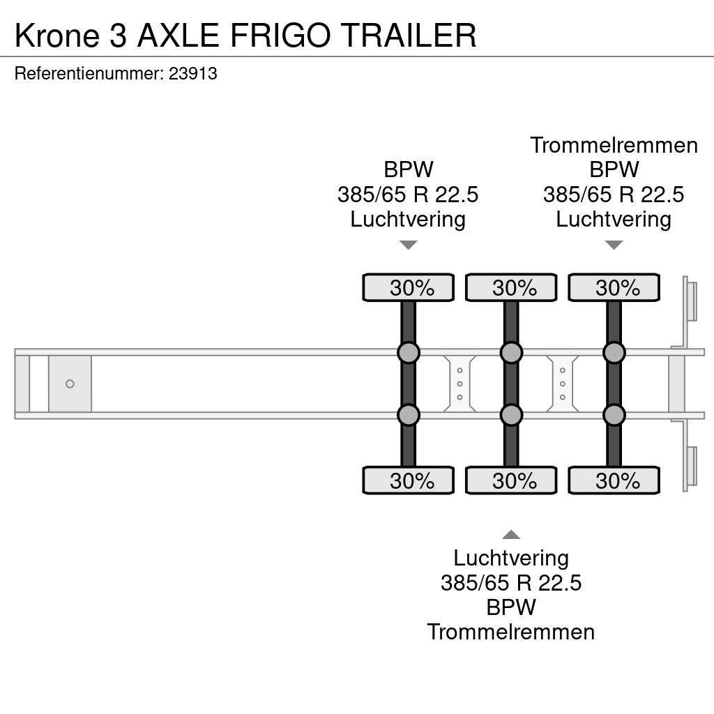 Krone 3 AXLE FRIGO TRAILER Piekabes ar temperatūras kontroli