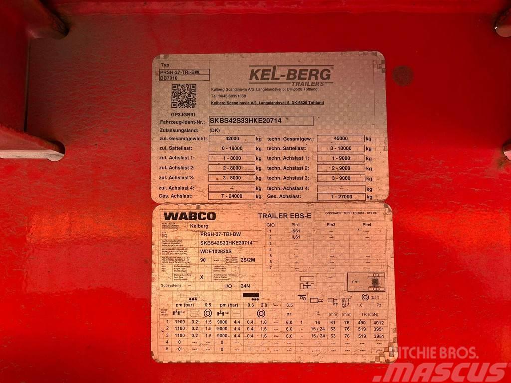 Kel-Berg PRSH-27-TRI-BW HIAB 228E-4 / PLATFORM L=12400 mm Tents treileri