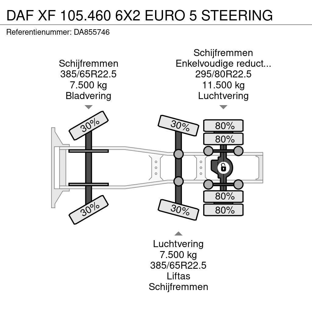 DAF XF 105.460 6X2 EURO 5 STEERING Tractor Units