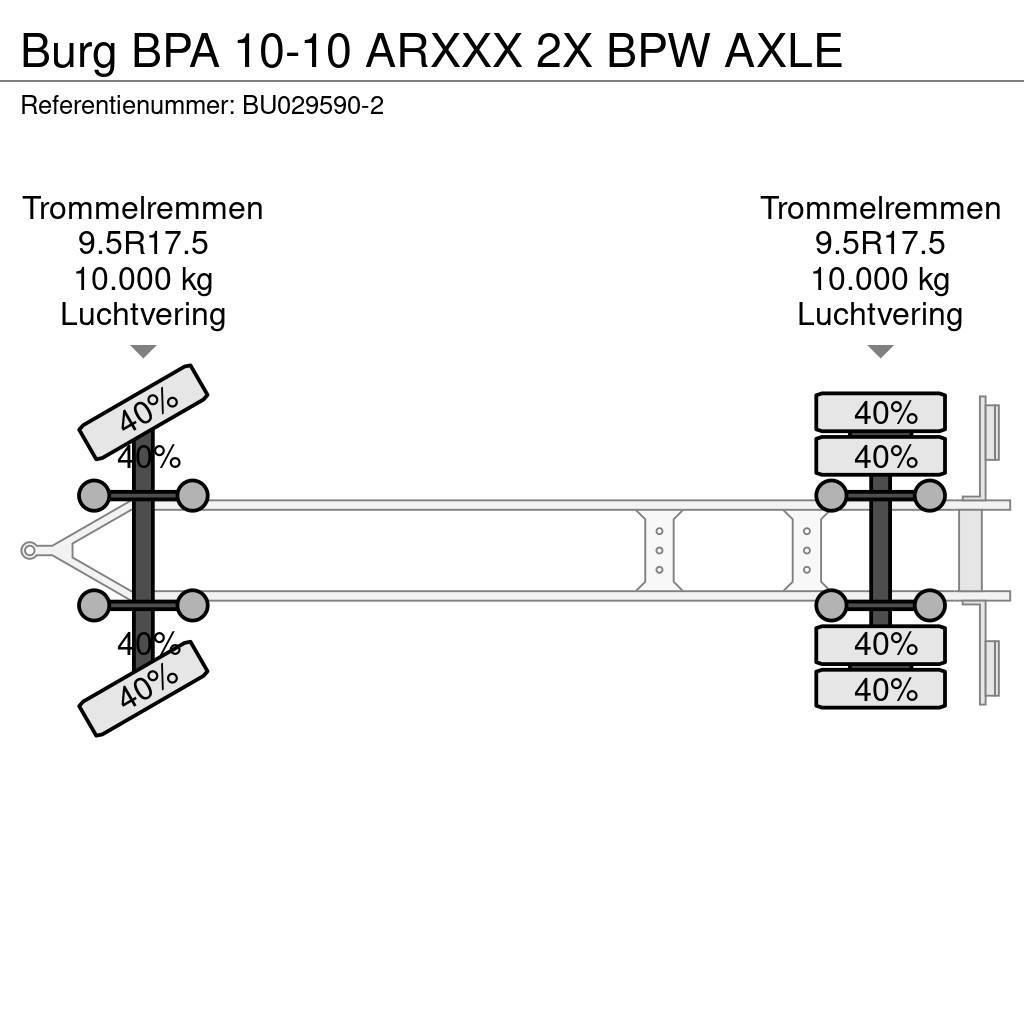 Burg BPA 10-10 ARXXX 2X BPW AXLE Nomontējamie treileri