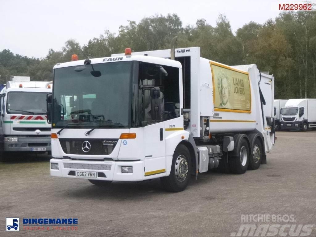 Mercedes-Benz Econic 2629 6x2 RHD Faun Variopress refuse truck Atkritumu izvešanas transports