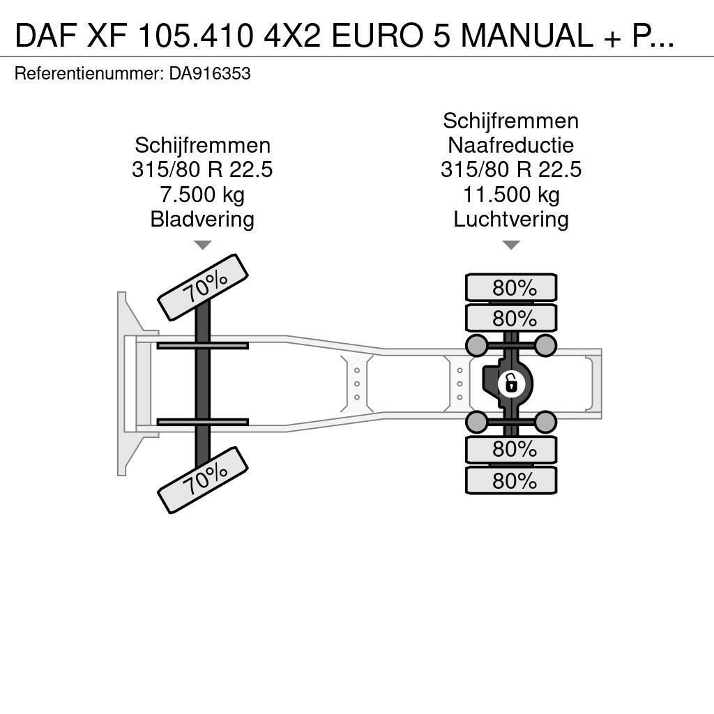 DAF XF 105.410 4X2 EURO 5 MANUAL + PALFINGER PK16000 Vilcēji