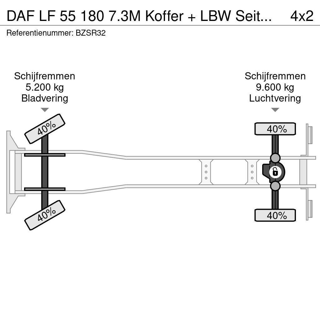 DAF LF 55 180 7.3M Koffer + LBW Seitentür APK 02-2024 Furgons