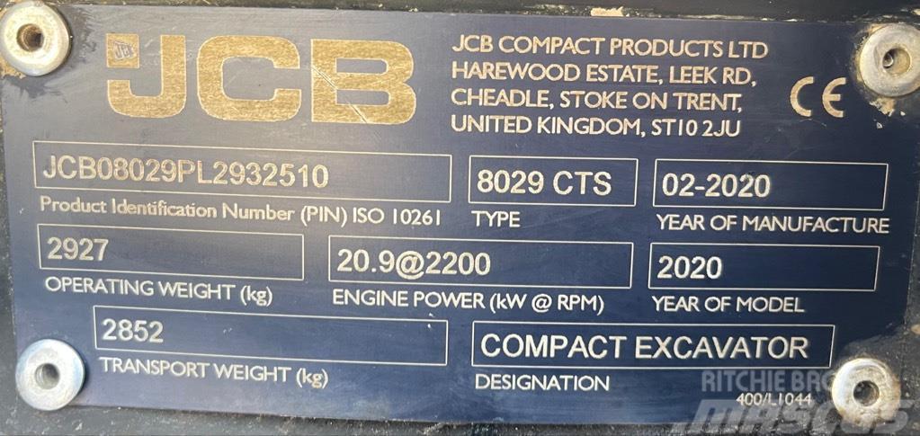 JCB 8029 CTS Mini ekskavatori < 7 t