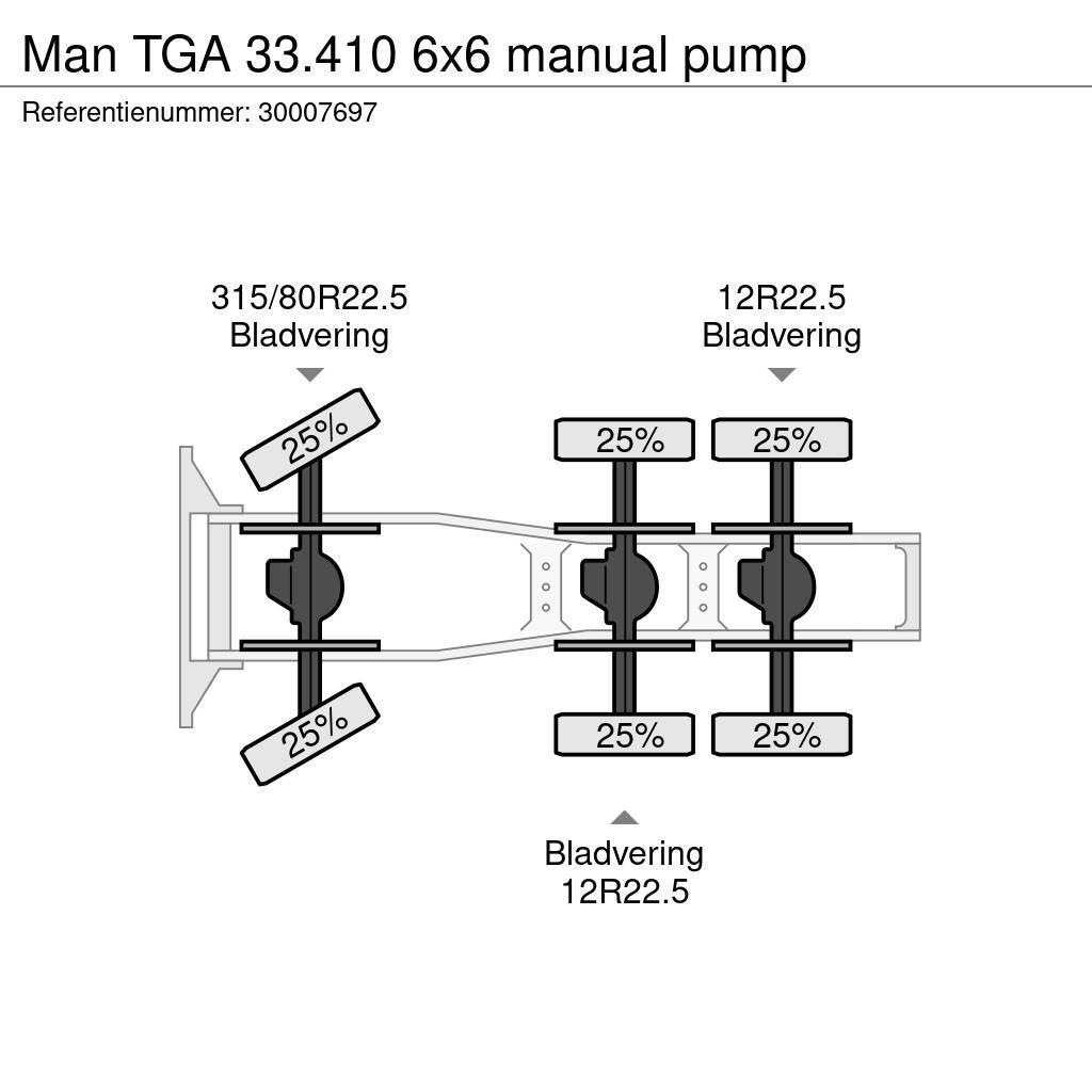MAN TGA 33.410 6x6 manual pump Vilcēji
