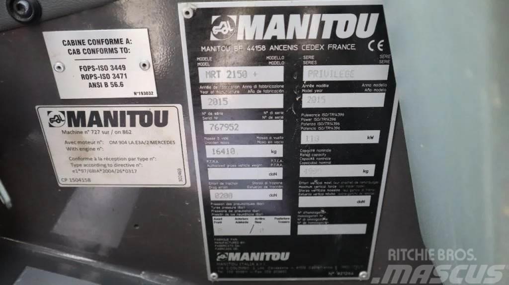 Manitou MRT 2150+ PRIVILEGE | FORKS | AIRCO Teleskopiskie manipulatori