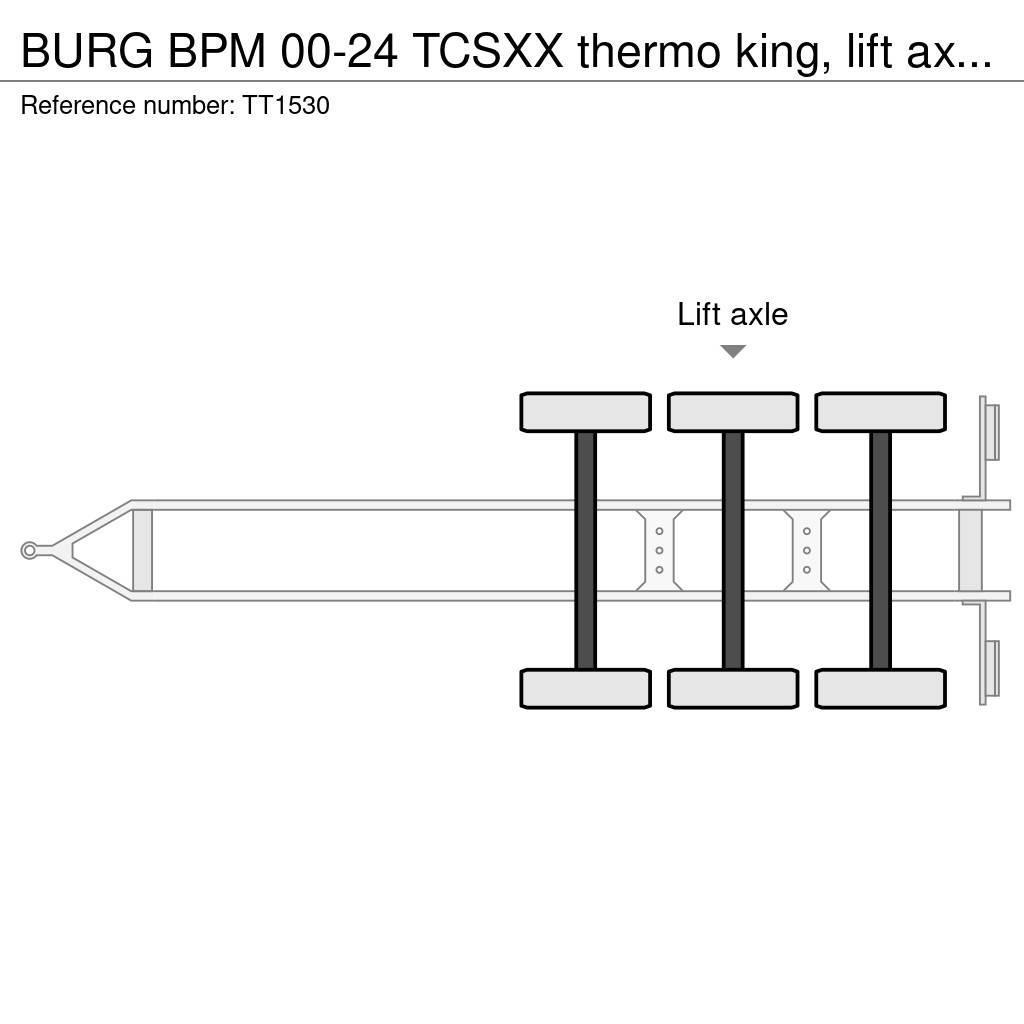 Burg BPM 00-24 TCSXX thermo king, lift axle Treileri ar ar temperatūras kontroli