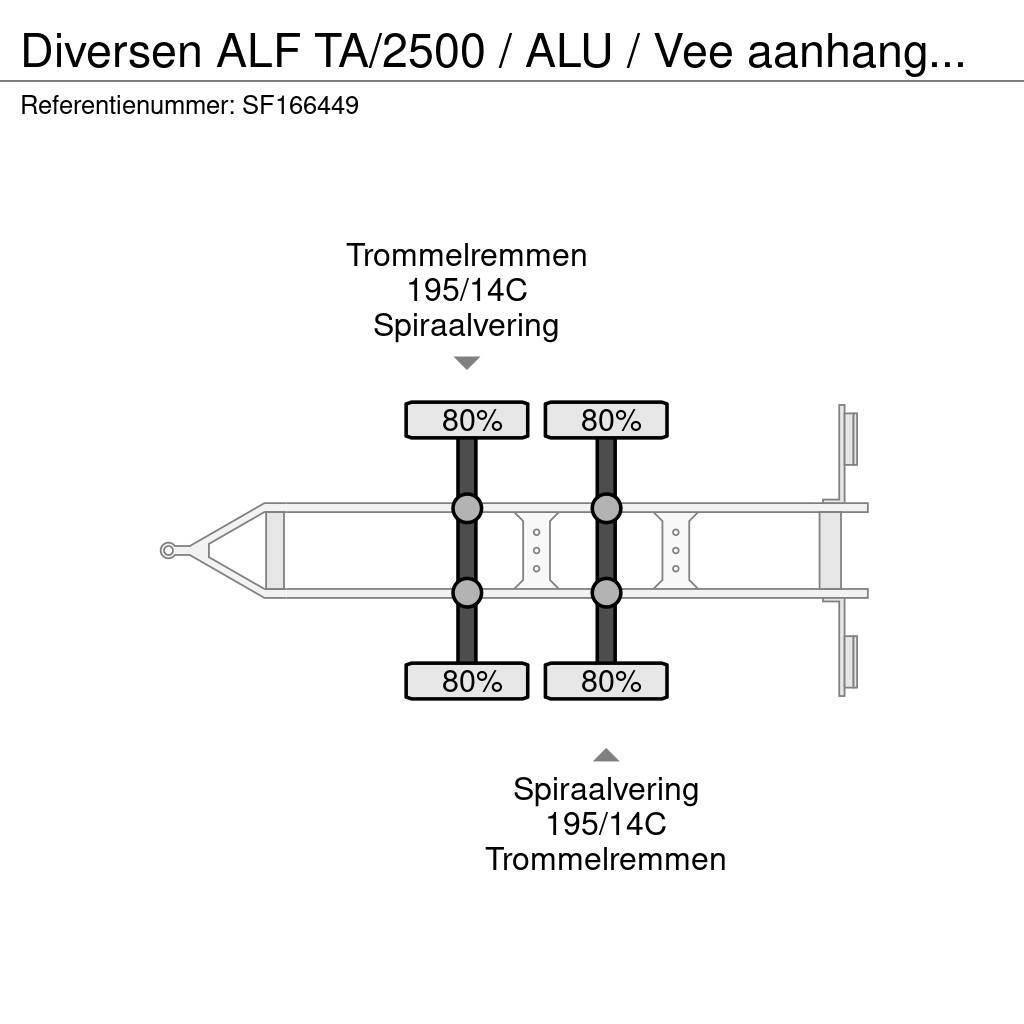  Diversen ALF TA/2500 / ALU / Vee aanhanger / TRAIL Dzīvnieku transportēšanas piekabes