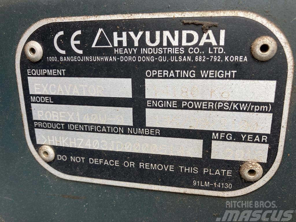 Hyundai Robex 140 W-9 Ekskavatori uz riteņiem