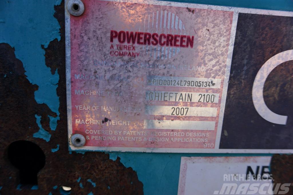 PowerScreen Chieftain 2100 Mobilie sieti