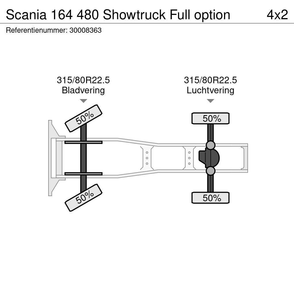 Scania 164 480 Showtruck Full option Vilcēji