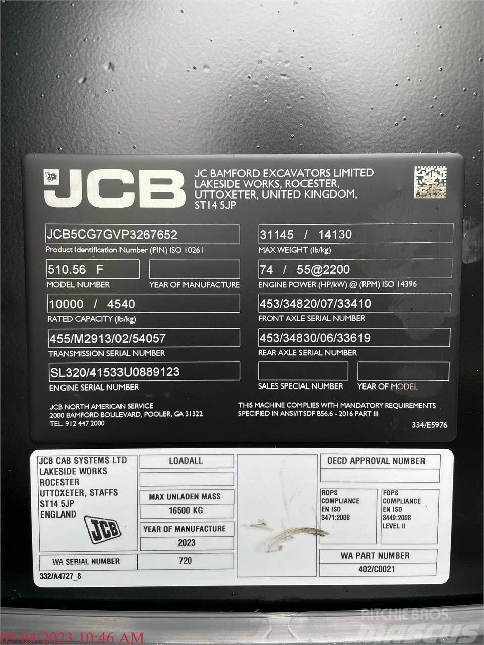 JCB 510-56 Teleskopiskie manipulatori